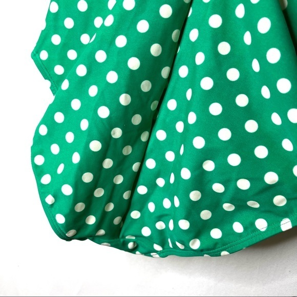 Boden green and white polka dot twist one piece swimsuit 6 Small free shipping - Picture 6 of 7